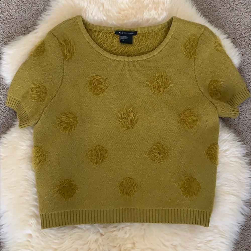 AX neon yellow crop sweater- so soft!!!